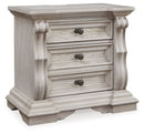 Bruchandi - Three Drawer Night Stand - Antique White by Unique Piece Furniture