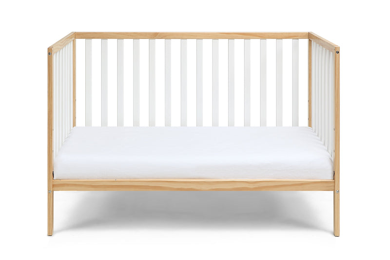 Walker Edison | Deux Remi 3-in-1 Convertible Island Crib Natural/White