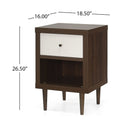 Nystrom Single Drawer Nightstand by HouseOfZazla