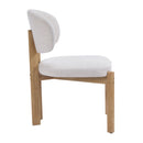 Beige Upholstered Scandinavian Dining Chair