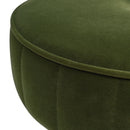Riley - Round Footstool Ottoman - Olive Green by HouseOfZazla