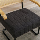 Accent Chair - Modern Industrial Slant Armchair with Metal Frame - Premium High Density Soft Single chair for Living Room Bedroom