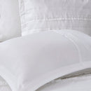 5 Piece Microfiber Ruffled Comforter Set White California King