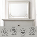 Laveda - Mirror With LED - Pearl White
