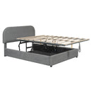 Upholstered Platform Bed With Hydraulic Storage System by Unique Piece Furniture