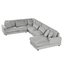 U - Shaped Sectional Sofa With Chaise Lounge, Oversized Living Room Sofa - Gray by HouseOfZazla