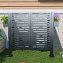 Air Conditioner Fence For Outdoor Units, Metal Privacy Fence Cover, Perfect To Conceal Air Conditioning Units, 3 Fence Panel by HouseOfZazla