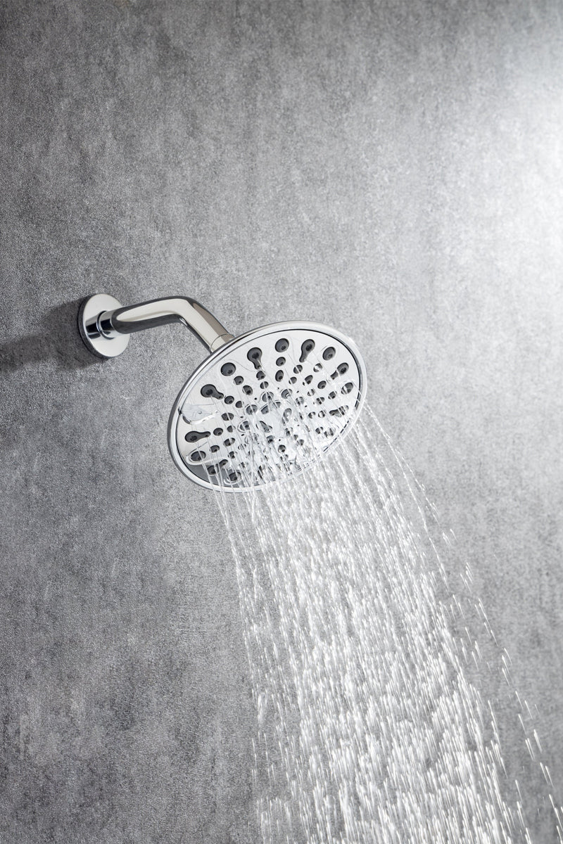 6 In. 6-Spray Balancing Shower Head Shower Faucet
