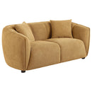 Aleisha 3-piece Chenille Upholstered Sofa Set Mustard Yellow