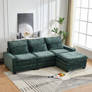 Modern Comfy L Shaped Sectional Sofa With Movable Ottoman by Unique Piece Furniture