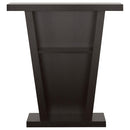 2 Shelf Console Table With V Shape Design - Brown