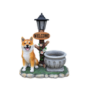 Sitting Akita Dog Planter Garden Decor by HouseOfZazla