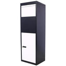 Package Delivery Box, Galvanized Steel Parcel Mailbox With Code Lock & Mounting Hardware, For Outdoor Porch, Curbside - White / Black by HouseOfZazla