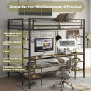 Ethan - Bunk Bed With Desk, Charging Station, Storage Shelves by HouseOfZazla