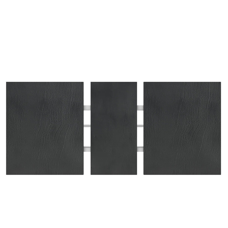 7-Piece Updated 76.9inch Extendable Trestle Dining Table Set with Removable Leaf, Kitchen Table Set with Upholstered Side Chair and Arm Chair, Set of 6, White