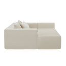 107" Compressed Sectional Sofa (Khaki)