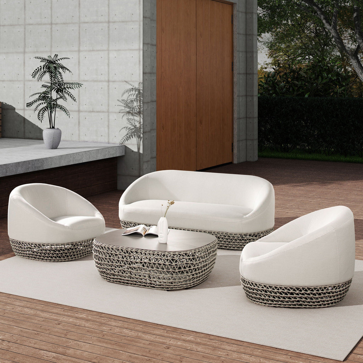 Willow - Upholstered Patio Deep Seating Sofa, photo 3 of 21
