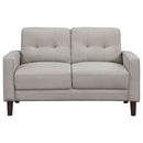 Harvey - Tufted Loveseat With Track Arm Design
