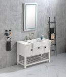 36x24 LED Lighted Bathroom Wall Mounted Mirror with High Lumen+Anti-Fog Separately Control+Dimmer Function