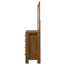 Adderley 8-drawer Bedroom Dresser and Mirror Warm Brown