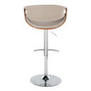 Symphony - Mid Century Modern Adjustable Barstool & Swivel With Rounded T Footrest (Set of 2)