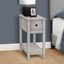 Accent End Table, 2 Tier, Narrow, Lamp, Storage Drawer, Charming Design
