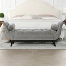 Alma - Tufted Flared Arm Entryway Bench by HouseOfZazla
