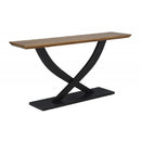 Entryway Console Table With Cross Legs Design - Natural / Espresso by HouseOfZazla