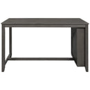 5 Pieces Counter Height Rustic Farmhouse Dining Room Wooden Bar Table Set with 4 stools, Gray