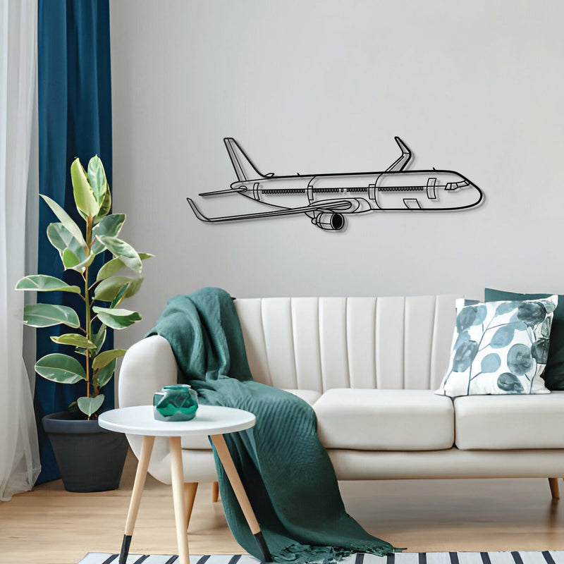 A321 Neo Angle Metal Aircraft Wall Art - NCP0364