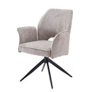 Dining Chair With Soft Cushion And 360° Rotation, Comfortable Armrest For Kitchen (Set of 2) - Gray by HouseOfZazla