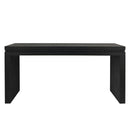 Modern Rustic Wood Table, Rectangular Living Room Center Table With Floating Top Design