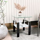 Modern Tempered Glass Tea Table, End Square Table For Living Room by Unique Piece Furniture