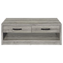 Nuberg - 2 Piece And End Table Set With Storage Drawers - Gray