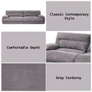 Cadenza Corduroy Loveseat - Gray
