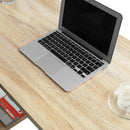 47.2" W X 19.7"D X 29.5"-54.3" H 2 in 1 computer desk/ L-shape Desktop with shelves - OAK