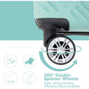 2Piece Luggage Sets ABS Lightweight Suitcase, Spinner Wheels, (20/14) LIGHT BLUE