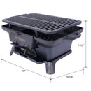 Oval Cast Iron Grill Outdoor Portable Charcoal Tabletop Skillet