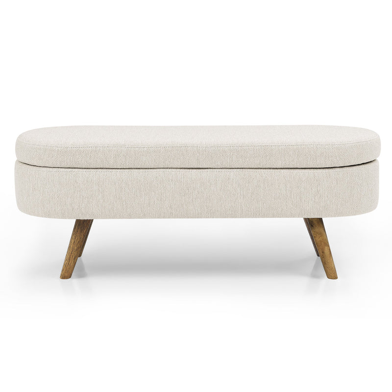 Walker Edison | Ottoman Oval Storage Bench