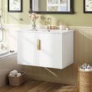 Bathroom Vanity With Sink, Rectangular Storage Cabinet With 2 Soft Closing Doors by Unique Piece Furniture