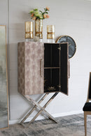Cabinet - Silver - Faux Leather by HouseOfZazla