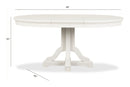 Willowbrook - Extendable 48" Round Dining Table - Egg Shell White