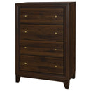 Anza - 4 Drawer Chest Storage Solution - Walnut by HouseOfZazla
