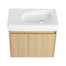 Modern Bathroom Vanity With Ceramic Basin, Wall Mounted Floating Sink Combo, Storage Cabinet by Unique Piece Furniture