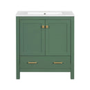 Bathroom Vanity With Single Sink, Combo Cabinet Undermount Sink, Bathroom Storage Cabinet With 2 Doors And A Drawer, Soft Closing, Multifunctional Storage, Solid Wood Frame by Unique Piece Furniture