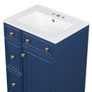 Transitional Style Bathroom Vanity Cabinet With Ceramic Sink by HouseOfZazla
