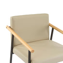 Mid Century Modern Counter Stool Set with Espresso Metal Frame - Khaki by HouseOfZazla