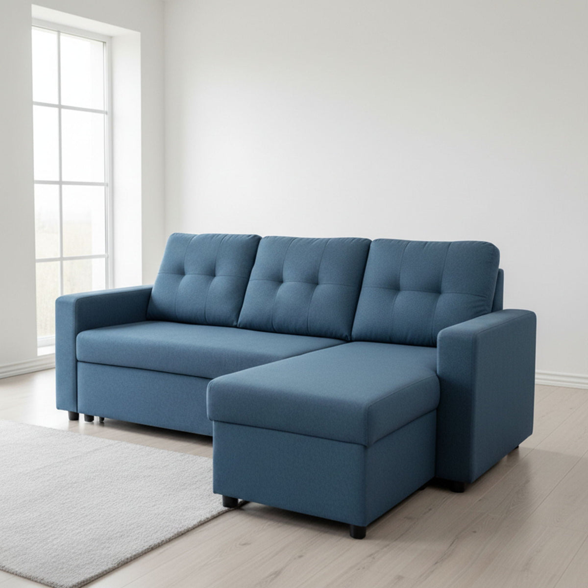 Convertible L Shaped Sectional Sleeper Sofa Bed, Saving Pull Out Couch, photo 19 of 23