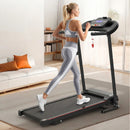 Foldable Electric Treadmill With 2.5Hp Motor, 12Km / H Speed, 3 Incline Levelstooth Music, Heart Rate Sensor, Spacious Running Belt For Indoor - Black by HouseOfZazla