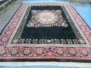 9' X 12' Decorative Chinese Aubusson Hand Knotted Pile Wool Rug Black Nice